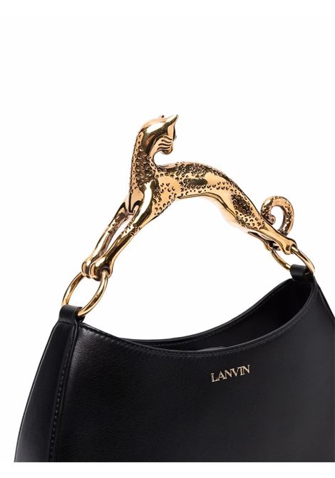 Black embellished-handle tote bag - women LANVIN | LWBGSHC1NAPA10