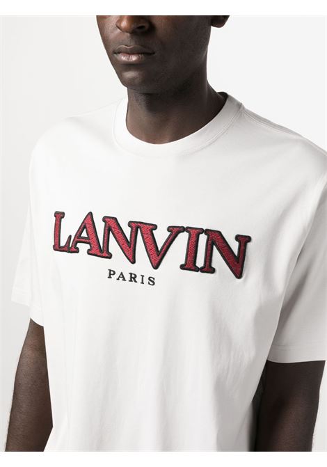 Grey Curb logo-embroidered T-shirt - men LANVIN | RMTS0010J20704