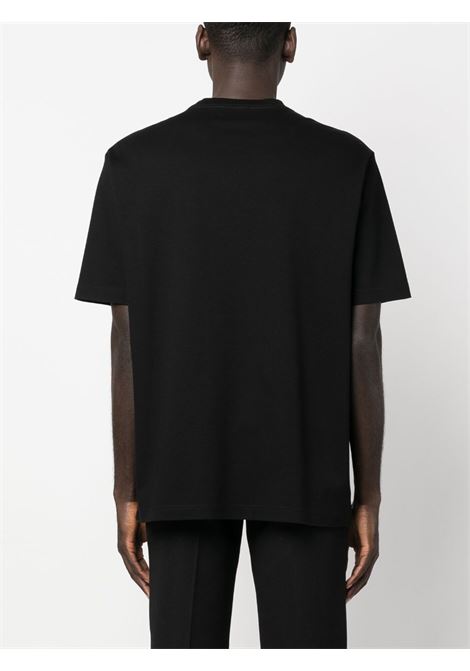 T-shirt con applicazione in nero - uomo LANVIN | RMTS0010J20710