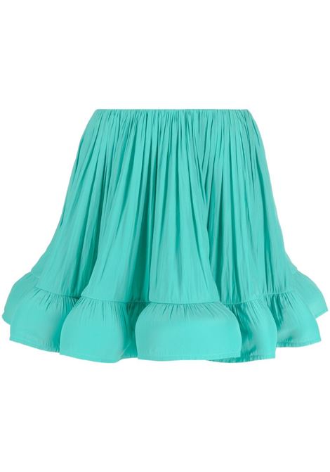 Green ruffled flared miniskirt - women LANVIN | RWST00114778461