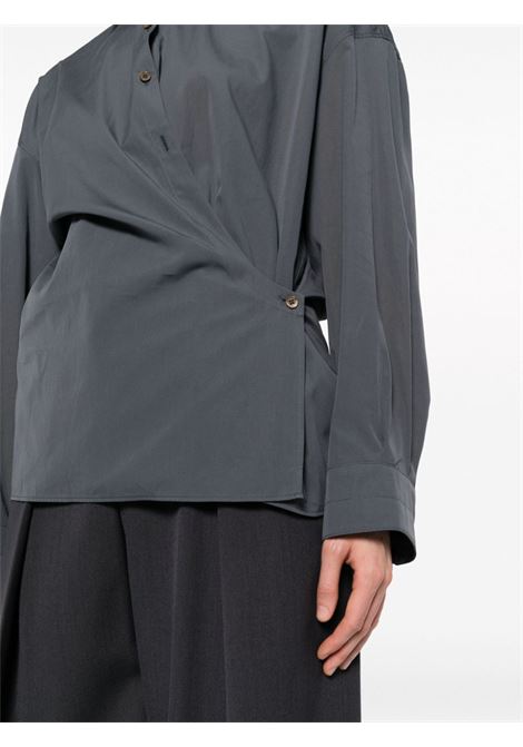 Grey twisted asymmetric shirt - women LEMAIRE | SH1032LF1106BK991