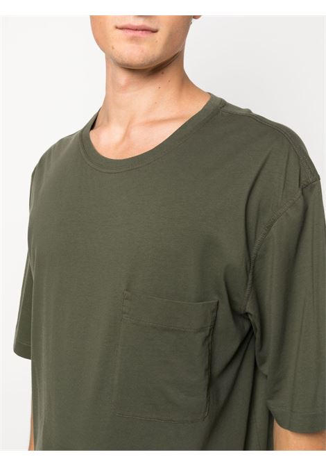 Green chest patch-pocket T-shirt - men LEMAIRE | TO1107LJ1004GR667