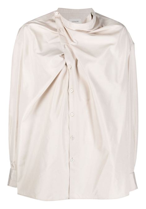 Beige draped blouse - women LEMAIRE | TO1135LF1163RE303