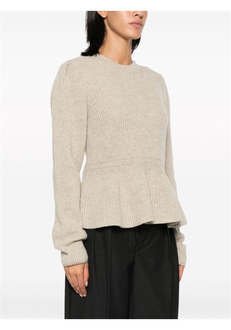 Beige ribbed-knit cardigan - women LEMAIRE | TO1145LK085WH001