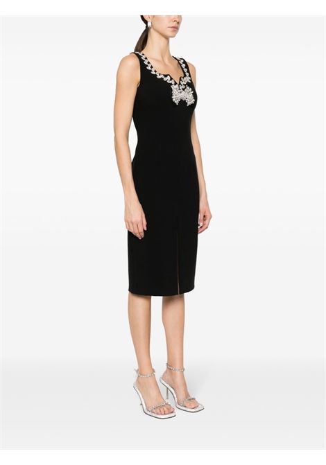 Black Odelle crystal-embellished midi dress - women LOU LOU | 240123BLK