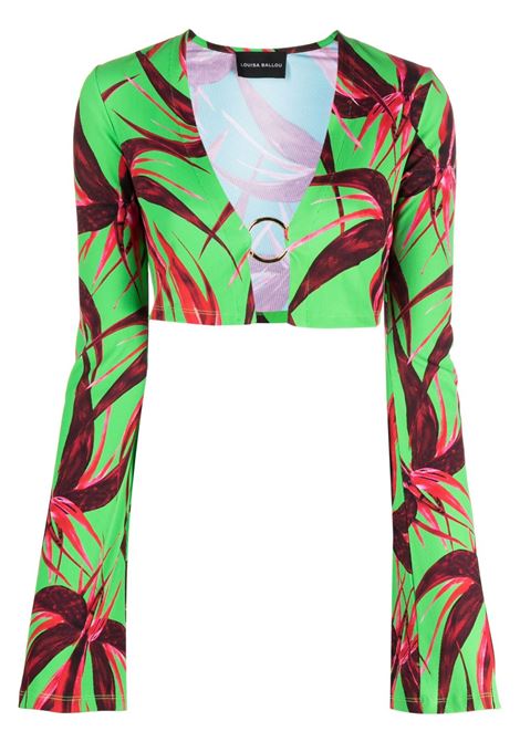 Top in maglia con stampa floreale  multicolore - donna