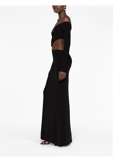 Black off-shoulder cut-out dress - women LOUISA BALLOU | 1141160999