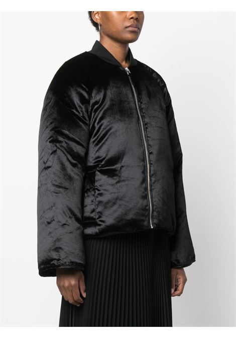 Black Lafu velvet bomber jacket - women LOULOU STUDIO | LAFUBLK