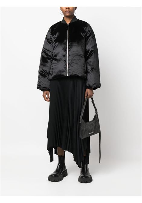 Black Lafu velvet bomber jacket - women LOULOU STUDIO | LAFUBLK