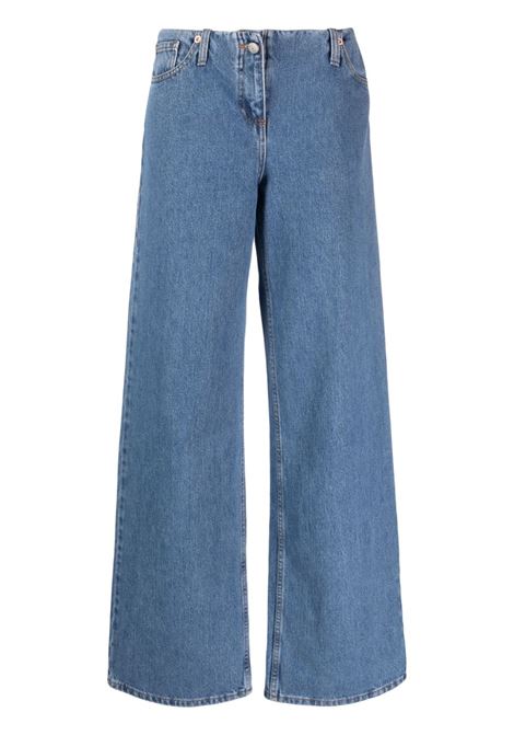 Blue logo-patch wide-leg jeans - women MAGDA BUTRYM | 115723BL