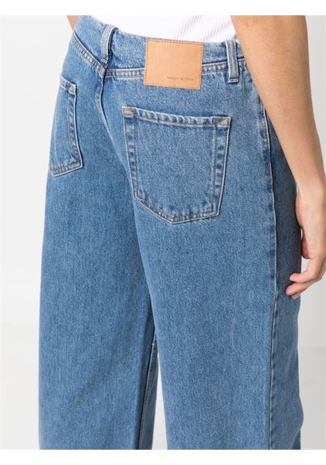Blue logo-patch wide-leg jeans - women MAGDA BUTRYM | 115723BL