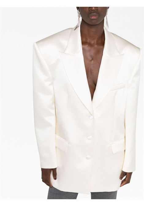 White satin-finish peak lapels blazer - women MAGDA BUTRYM | 155723CRM
