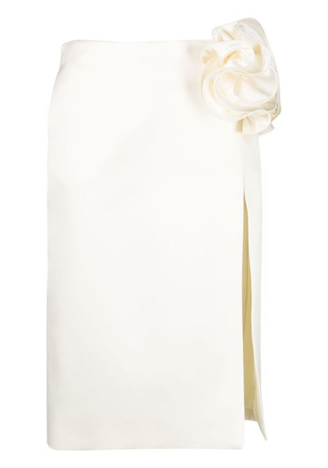 Cream floral-appliqu? midi-skirt - women MAGDA BUTRYM | 207723CRM