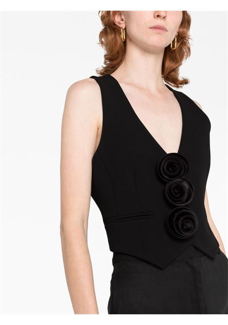 Black floral-detail vest - women MAGDA BUTRYM | 217723BLK