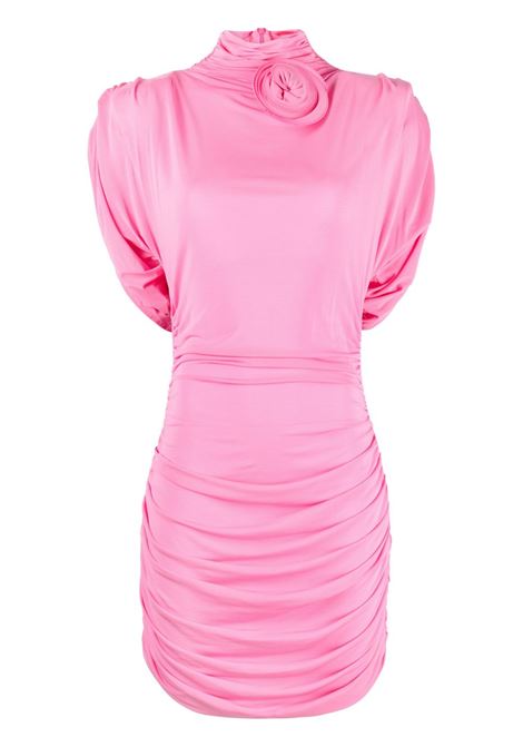 Pink draped high-neck minidress - women MAGDA BUTRYM | 246723PNK