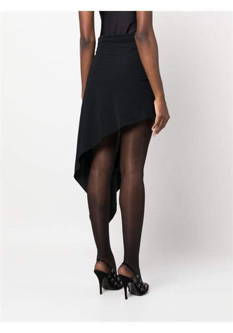 Black floral-appliqu? asymmetric skirt - women MAGDA BUTRYM | 402723BLK