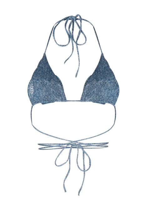 Blue floral-appliqu? halterneck bikini top - women MAGDA BUTRYM | 607723BL
