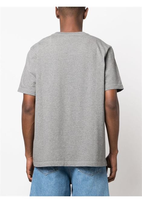 T-shirt con applicazione in grigio - uomo MAISON KITSUNÉ | LM00106KJ0118H131
