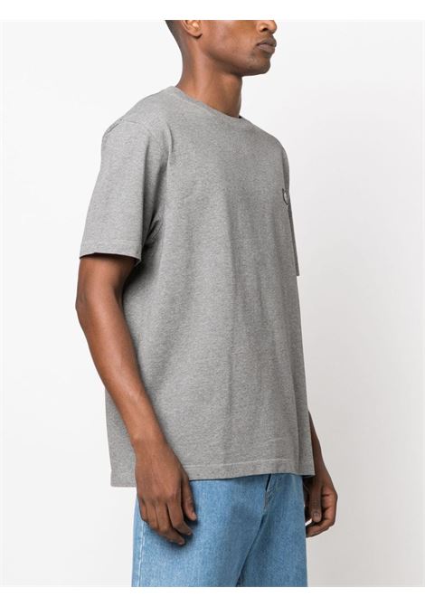 Grey Bold Fox patch T-shirt - men MAISON KITSUNÉ | LM00106KJ0118H131