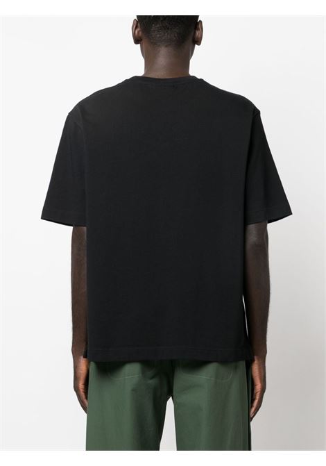 T-shirt con applicazione in nero - uomo MAISON KITSUNÉ | LM00107KJ0119P199