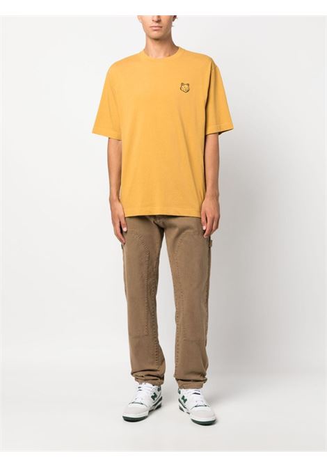 T-shirt con stampa Fox in arancione - uomo MAISON KITSUNÉ | LM00107KJ0119P760