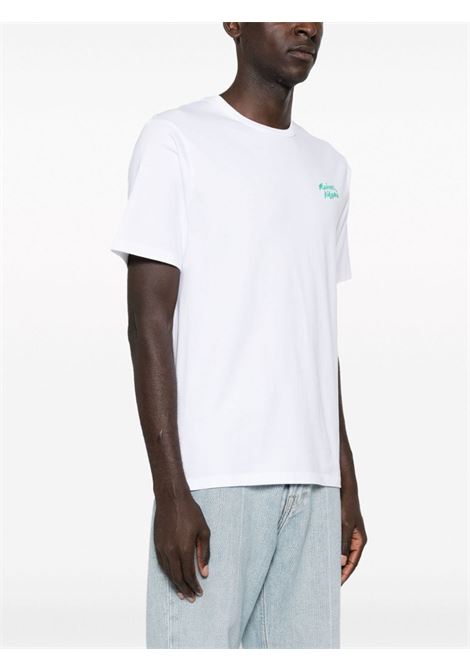 T-shirt con ricamo in bianco - uomo MAISON KITSUNÉ | LM00125KJ0008P100