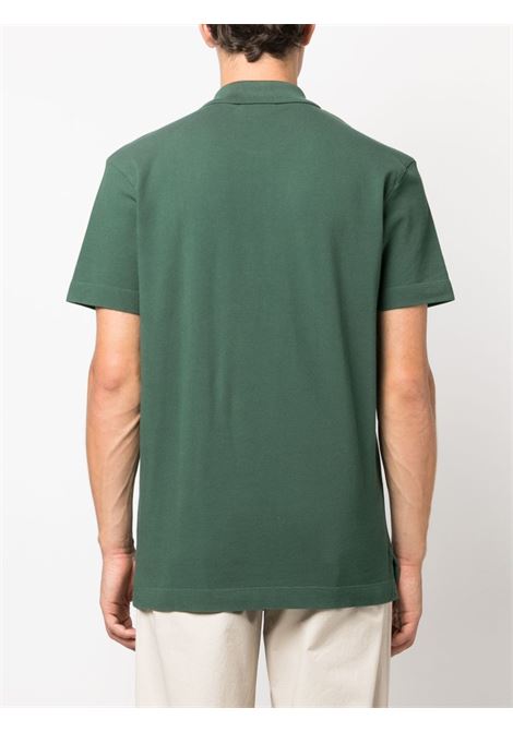 Green piqu? logo-appliqu? polo shirt - men MAISON KITSUNÉ | LM00207KJ7010P399