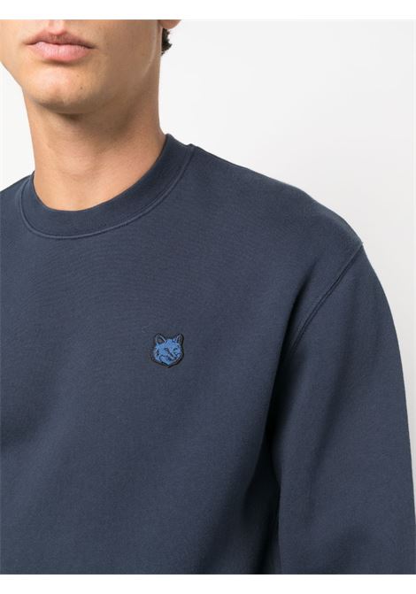 Blue Fox-patch sweatshirt - men MAISON KITSUNÉ | LM00302KM0307P476