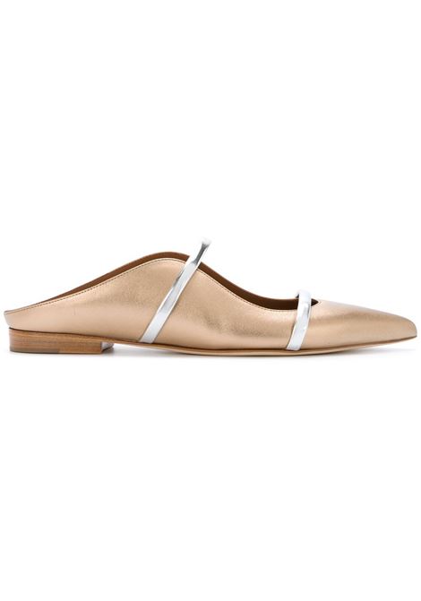 Mules Maureen in oro e argento - donna MALONE SOULIERS | MAUREENFLAT18GLDSLVR