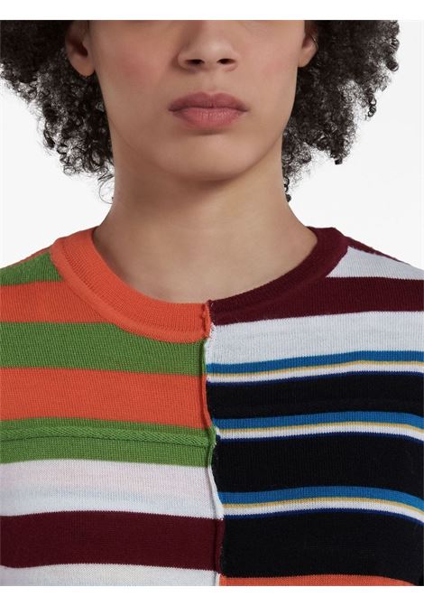 Maglione a righe con design color-block multicolore - donna MARNI | GCMD0473Q0UFW61400X99