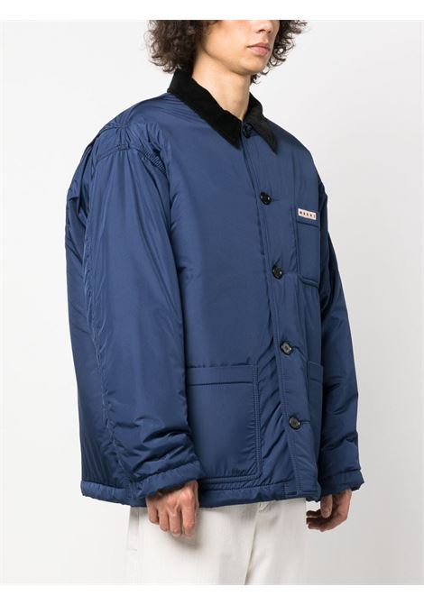 Blue  logo-patch lightweight jacket - men MARNI | GUMU0102UWUTP72800B84