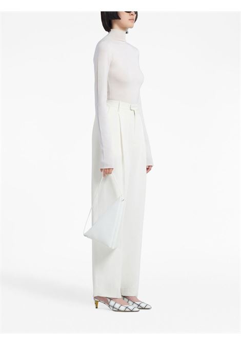 Pantaloni a vita alta in bianco  - donna MARNI | PAMA0449U0UTV99000W01