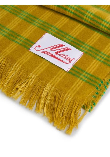 Yellow and green tartan scarf- unisex MARNI | SCMC0081A0UAW012CHV38