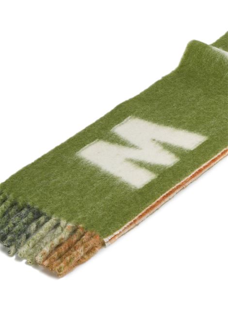 Green embroidered-logo scarf- unisex MARNI | SCMC0103A0UAW017JQV46