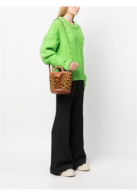 Brown Tropicalia leopard-print bucket bag - women MARNI | SCMP0056Q8LV84600Y65