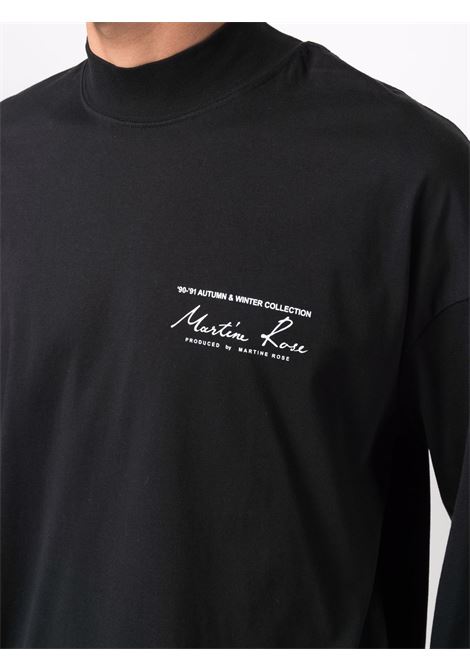 T-shirt con stampa 90-91 in nero - unisex MARTINE ROSE | CMR605BLK