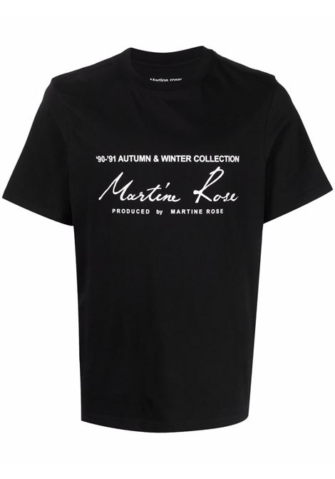 T-shirt con logo in nero - uomo MARTINE ROSE | CMR603BLK
