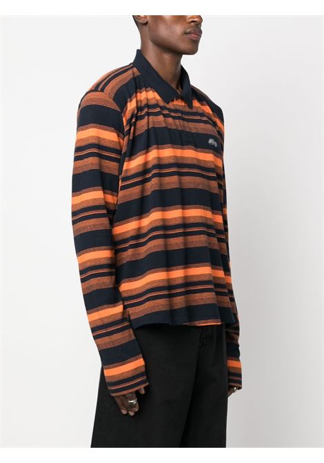 Orange and blue striped polo shirt - men MARTINE ROSE | MRAW23934ORNST