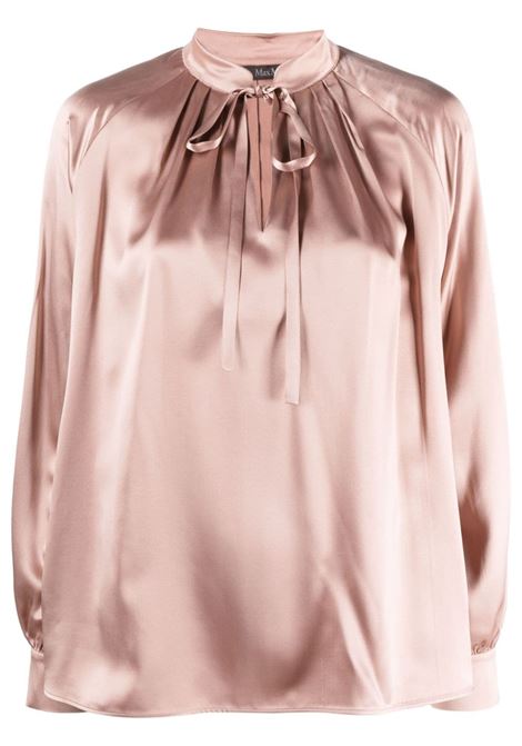 Pink tamigi pleat-detail blouse - women MAXMARA PIANOFORTE | 2311160237600025