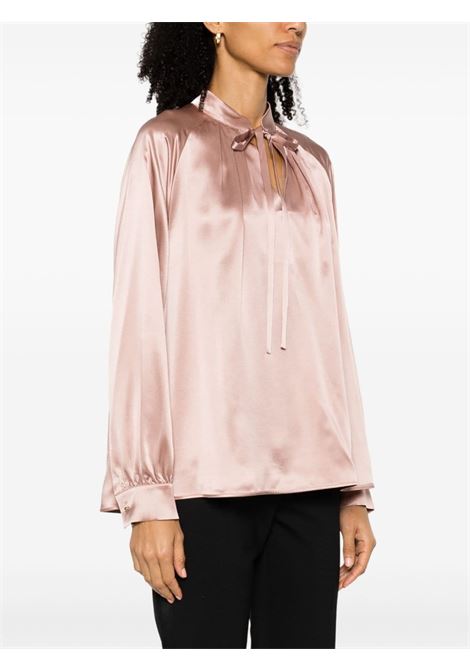 Pink tamigi pleat-detail blouse - women MAXMARA PIANOFORTE | 2311160237600025