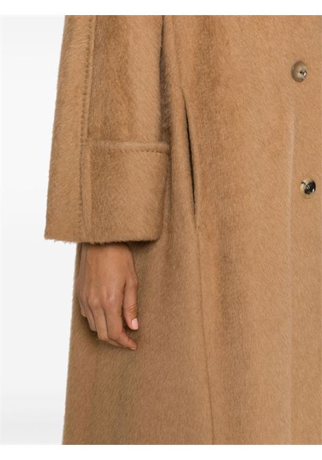 Brown caronte double-breasted long coat - women MAXMARA | 2310163736600001