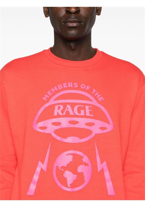 T-shirt a maniche lunghe con logo oversize in arancione - uomo MEMBERS OF THE RAGE | MTFW23TT073603721801