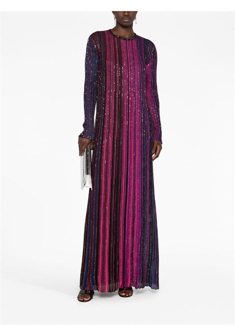 Multicolored sequin-embellished pleated maxi dress - women  MISSONI | DS23WG2SBK027ESM91N