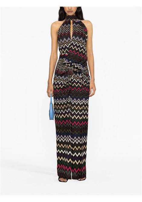 Multicolored zigzag halterneck maxi dress - women  MISSONI | DS23WG34BR00OYSM8WK