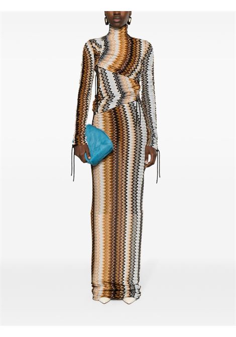 Multicolour sequinned striped maxi dress - women MISSONI | DS23WG5PBR00T8S80BB