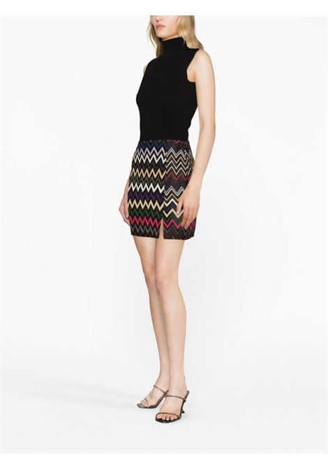 Multicolored zigzag crochet-knit miniskirt - women MISSONI | DS23WH08BR00OYSM8WK