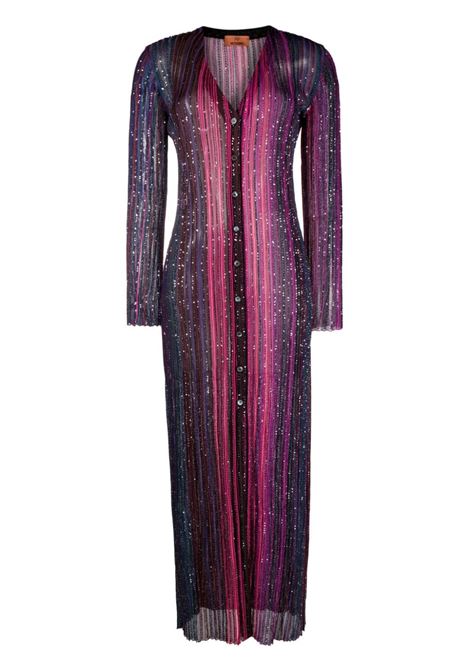 Multicolour sequin-embellished striped maxi dress - women MISSONI | DS23WM1EBK027ESM91N