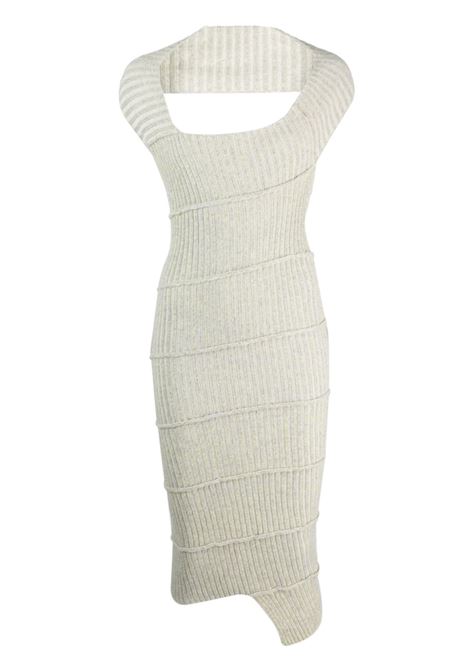 Grey knitted design midi dress - women  MM6 MAISON MARGIELA | S52DD0009S18288962