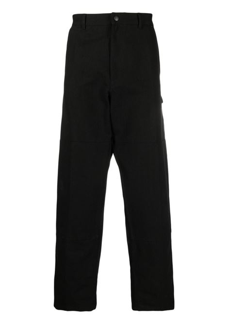 Black logo-patch track trousers - men  MONCLER | 2A0002559784999