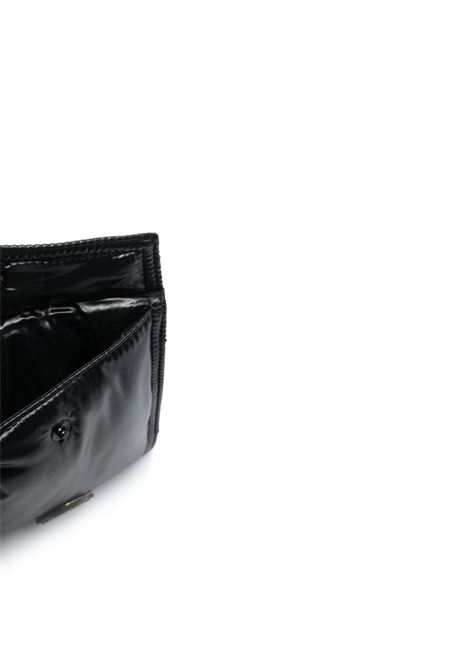 Black padded logo-patch phone bag - men MONCLER | 6B00001M3473999